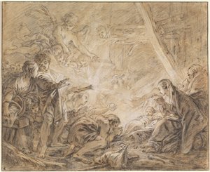Die Anbetung der Hirten von François Boucher