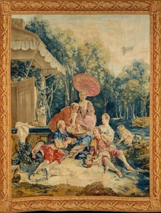 Die Mahlzeit aus einer Reihe italienischer Dorfszenen von François Boucher