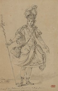 Tithonus. Kostümentwurf für die Oper Titon et l