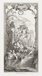 Triomphe de Priape (Triumph des Priapus) in Nouveaux Morceaux pour des Paravents (Neue Konzepte für Sc von François Boucher