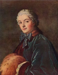 Junge Dame mit Muff, um 1750 von François Boucher