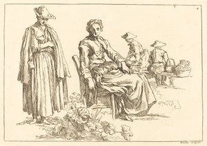 Figuren in einer Landschaft von François Boucher after Abraham Bloemaert