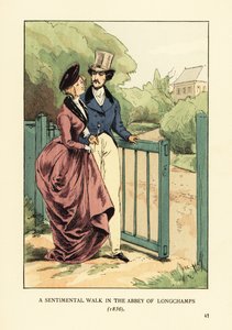 Ein sentimentaler Spaziergang in der Abtei von Longchamps von François Courboin
