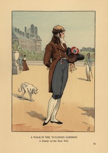 Ein Spaziergang in den Tuileriengärten. Ein Dandy des Jahres VIII