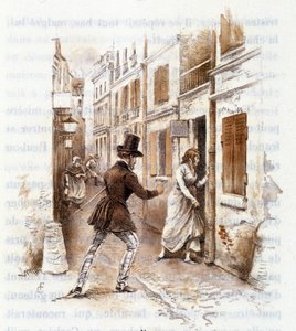 Illustration von „Profil einer Grisette“ neu gehörend zur Sammlung „Mimi de Pinson“ von Alfred de Musset