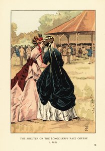 Der Unterstand auf der Longchamps-Rennbahn