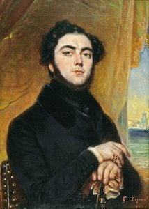 Porträt des Romanautors Eugène Sue 1804-1857, 1836 von François Gabriel Lépaulle