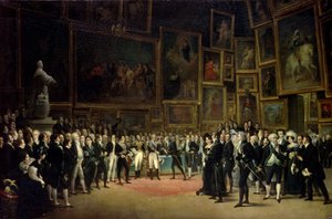 Charles X. überreicht den Künstlern am Ende der Ausstellung von 1824 Auszeichnungen von François Joseph Heim