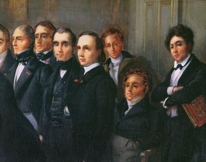 Vorlesung im Foyer der Comédie-Française, 26. Mai 1828 (Detail)