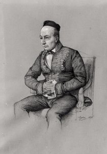 Porträt von Charles Augustin Sainte-Beuve (1804-69) (1856) von François Joseph Heim