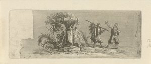 Landschaft mit zwei griechischen Fischern von François Joseph Pfeiffer (II)
