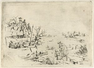 Winterlandschaft mit Bauernhöfen von François Joseph Pfeiffer (II)