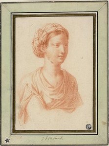 Büste einer Frau mit Turban von François Le Moyne