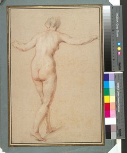 Stehender weiblicher Akt von hinten gesehen, ca. 1722 von François Lemoyne