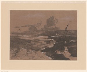 Gestrandete Schiffswracks nach einem Sturm
