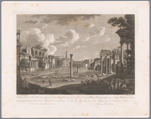 Ansicht des Forum Romanum von François Morel