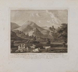 Ansicht des Dorfes Licenzo (Nr. VI) von François Morel
