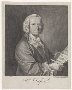 Porträt des Komponisten Willem de Fesch 1687-1761, 1751 von François Morellon de La Cave