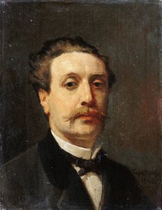 Porträt von Guy de Maupassant von François Nicolas Auguste Feyen Perrin