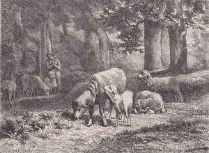 Die Schafe, aus Magasin Pittoresque von François Rouget