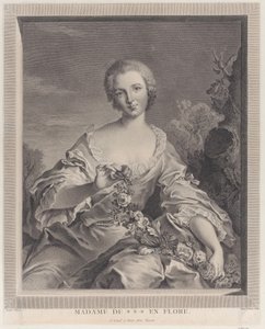 Porträt von Louise Henriette de Bourbon Conti als Flora, 1766-1805 von François Voyez