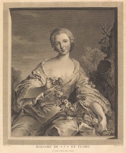 Mme. XXX als Flora von François Voyez after Jean Marc Nattier