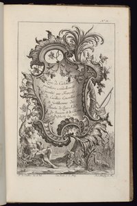 Kartusche mit Palme, Livre de Cartouches Irréguliers (Buch der unregelmäßigen Kartuschen)