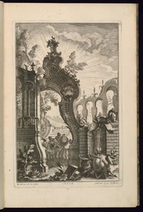 Entwurf für einen Brunnen mit Gitterbögen von François de Cuvilliés the Elder