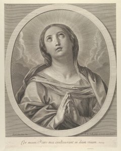 Die Jungfrau im Gebet, nach Reni, 1648-81 von François de Poilly
