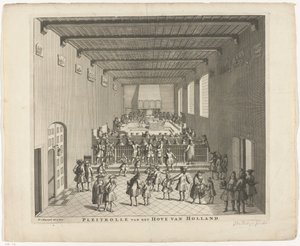 Hof von Holland in Sitzung, ca. 1700