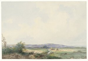 Landschaft mit Wiesen, bei den Dünen