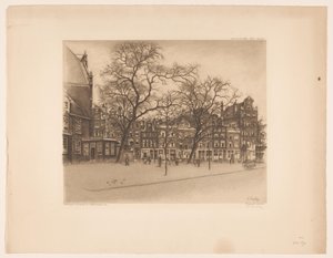 Ansicht des Noordermarkts in Amsterdam von Frans Everbag (signed by artist)
