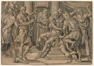 David spielt die Harfe vor Saul, 1555