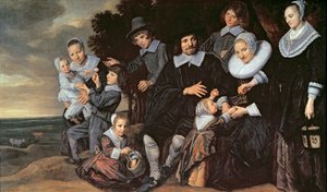 Familiengruppe in einer Landschaft, ca. 1647-50 von Frans Hals