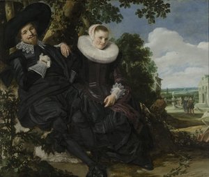 Porträt eines Paares, wahrscheinlich Isaac Abrahamsz Massa und Beatrix van der Laen, ca. 1622