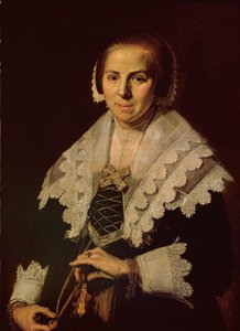 Porträt einer Frau mit einem Fächer, 1640