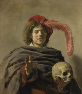 Junger Mann mit einem Schädel (Vanitas), ca. 1626 von Frans Hals