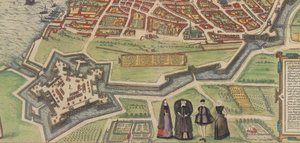 Palazzo Farnese in Caprarola, aus Braun und Hogenbergs Civitates Orbis Terrarum, 1572-94 von Frans Hogenberg