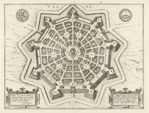 Stadtplan von Palmanova von Frans Hogenberg