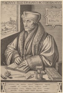 Erasmus von Rotterdam von Frans Huys after Hans Holbein the Younger