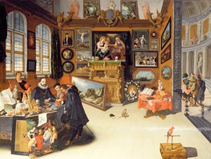 Innenansicht einer Gemäldegalerie