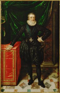 Heinrich IV., König von Frankreich, in schwarzer Hofrobe von Frans II Pourbus