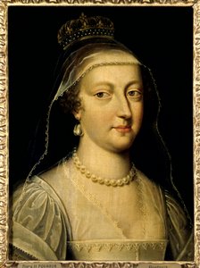 Porträt von Anna von Österreich (1601-1666), Königin von Frankreich. Gemälde von Frans Pourbus dem Jüngeren (Francois (Franz) Porbus)