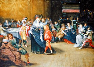 Ein Bankettszene von Frans II the Younger (attr. to) Francken