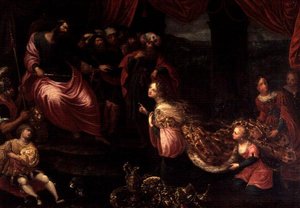 König Salomo und die Königin von Saba von Frans II the Younger Francken
