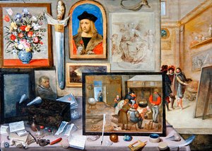 Das Innere eines Künstlerateliers von Frans II the Younger and workshop Francken