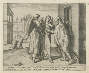 Lot und die zwei Engel (Serie: Geschichte von Lot) von Frans Menton