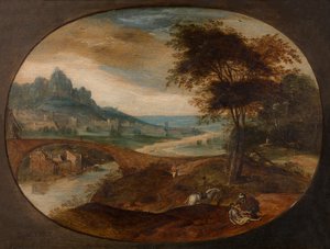 Landschaft mit dem barmherzigen Samariter