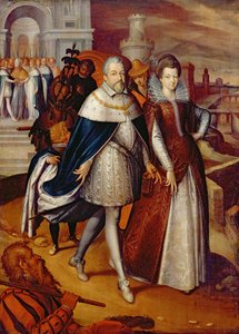 Porträt von Ferdinand I. (1549-1609), Großherzog der Toskana, und seiner Nichte Marie (1573-1642), zukünftige Frau von Heinrich IV.