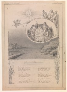 Weihnachtszeichnung für "Ude og hjemme"